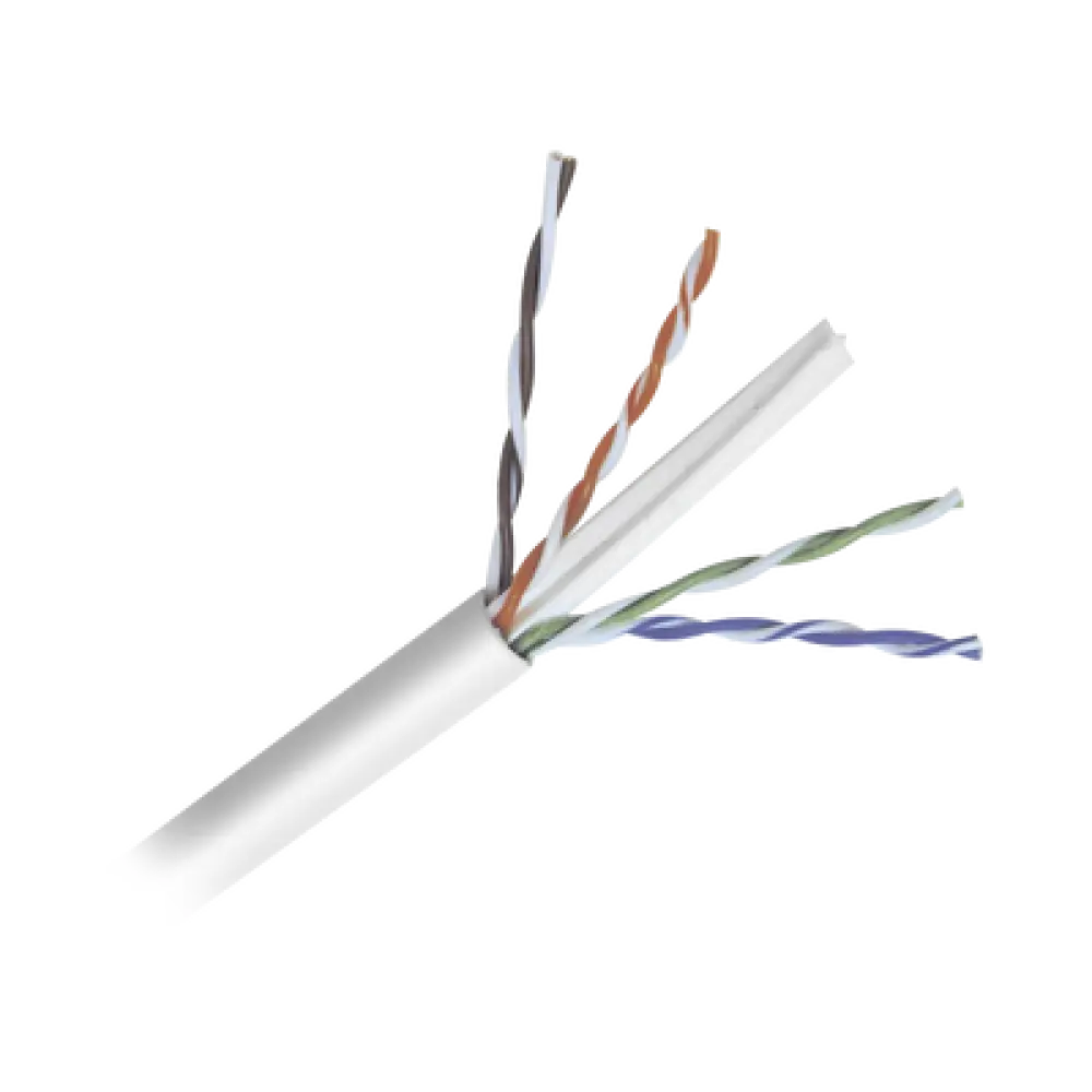 Bobina de Cable Cat6 / 305 m (1000 pies) / 23 AWG / 250 MHz / Cobre / Super Flexible / UL / Blanco