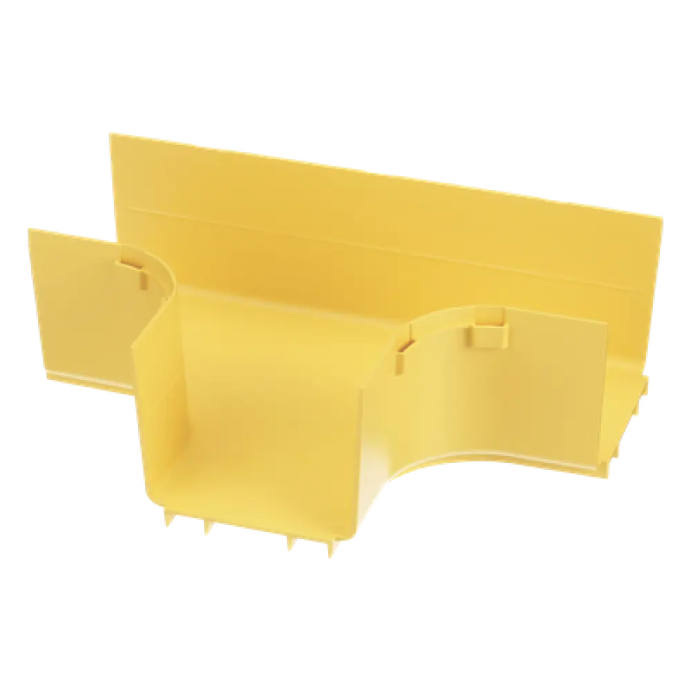 Accesorio en T Horizontal / Ángulos 90° / Radio de Curvatura 50.8 mm / Para Canaleta 4x4 / Color Amarillo