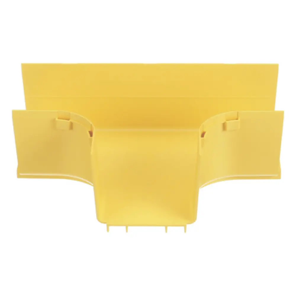 Accesorio en T Horizontal / Ángulos 90° / Radio de Curvatura 50.8 mm / Para Canaleta 4x4 / Color Amarillo