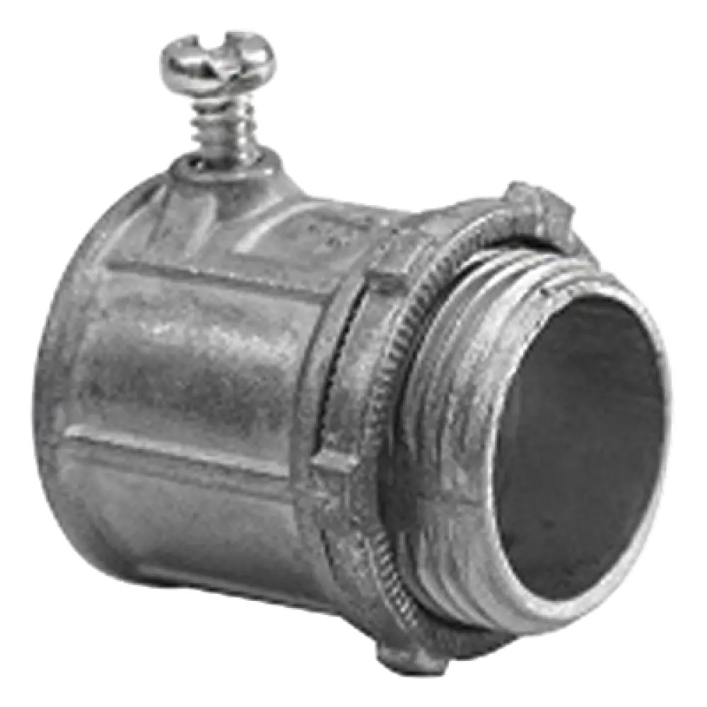 Conector para Tubo Pared Delgada / 2 Tornillos Opresores 1/4" / 64 x 66 mm / Acero Galvanizado