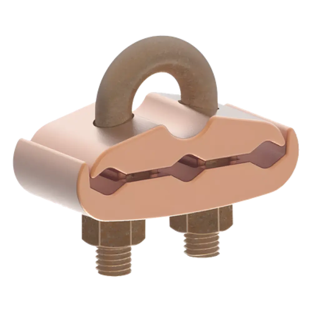 Conector Mecánico / 3 Cables Cobre 2/0 AWG - 250 KCMIL / Varilla 5/8" - 3/4" / Torque 480 lbf·in / UL467