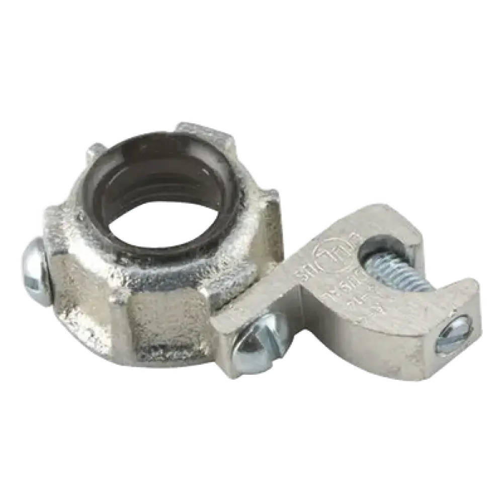 Conector para Conduit Rígido IMC / 3/4 in / Con Orejeta de Conexión a Tierra / Hierro Maleable / UL 514B / CSA / NOM