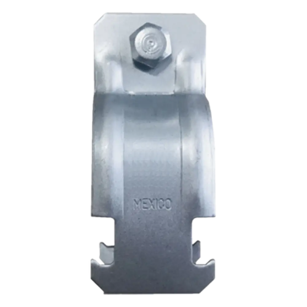 Abrazadera Unicanal / Conduit Cédula 40 / 38 mm (1 1/2') / Acero Calibre 14 / Industrial