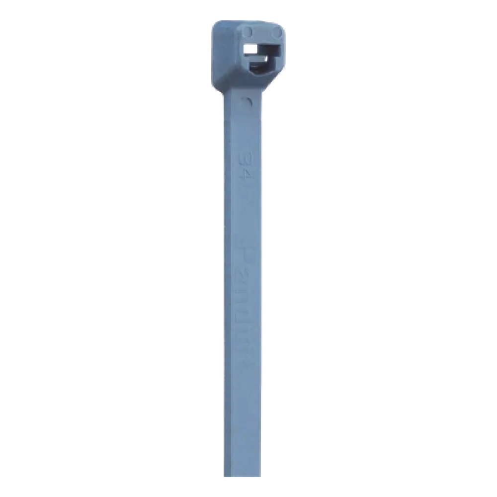 Brida de Cable / Nylon 6.6 Metal Detectable / 203 mm (8.0 in) Largo / 3.4 mm Ancho / 133 N (30 lb) / Antimicrobiano / Azul