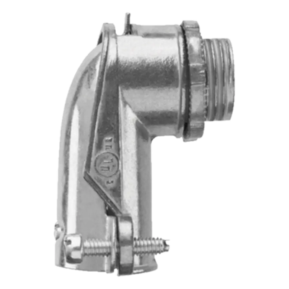 Conector Curvo para Tubo Flexible / 3/8" (10 mm) / Diámetro 30 mm / Largo 46 mm / Acabado Resistente a Corrosión