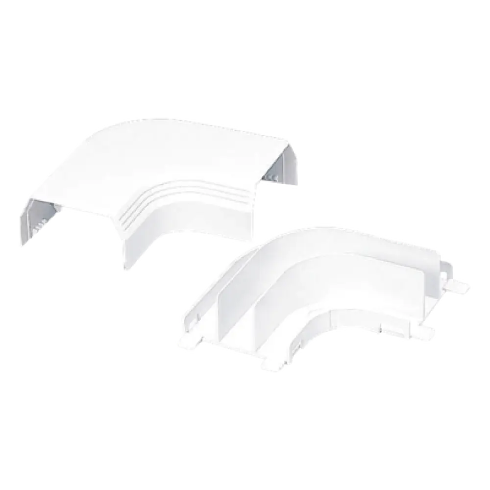 Curva de Radio Controlada / Canaleta T45 / PVC Rígido / UL94V-0 / 0 a 50°C / Blanco Mate