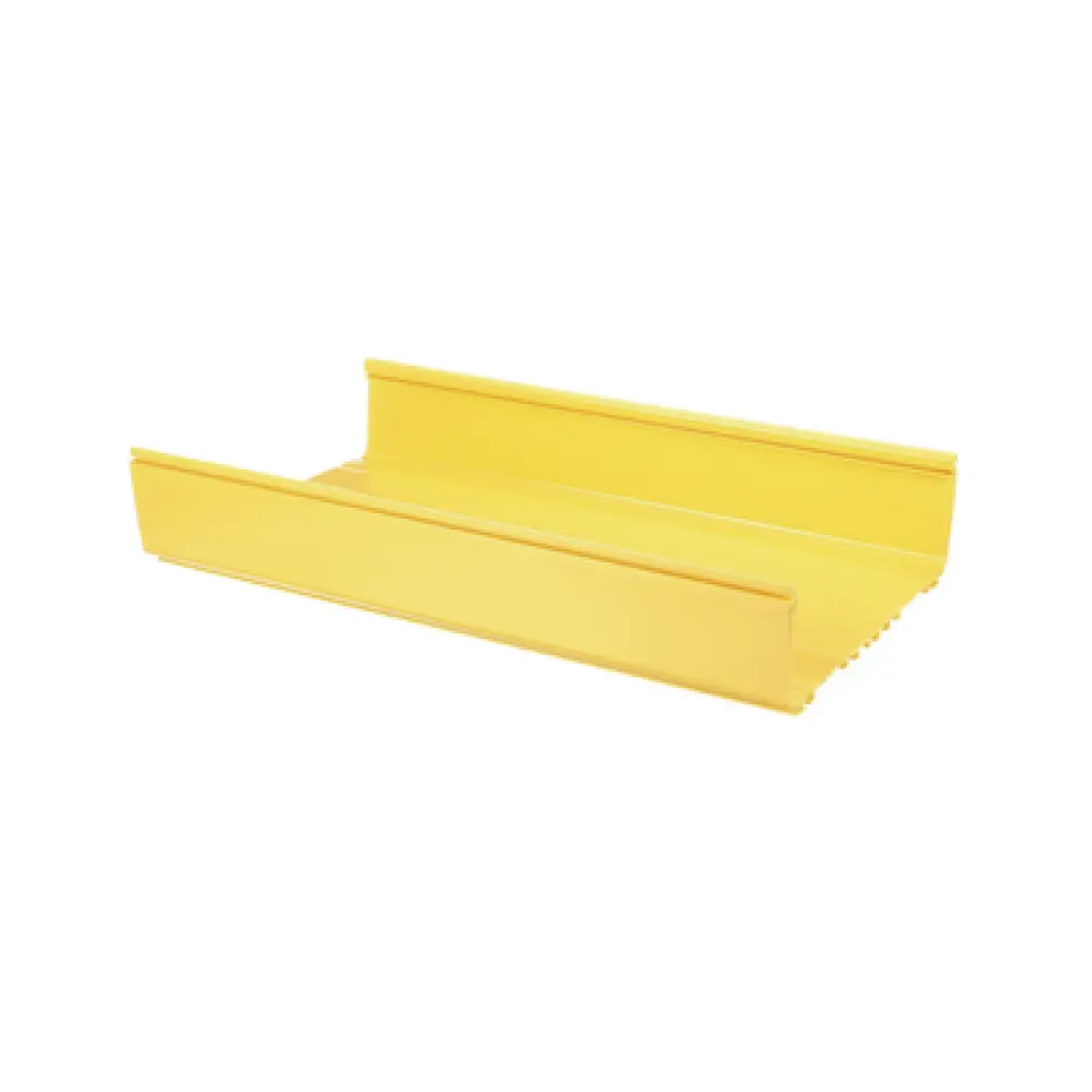 Canaleta para Fibra Óptica / PVC Rígido UL 94V-0 / 12x4 in / 1.8 m (5.9 ft) / Capacidad 773 Cables / QuikLock / Amarillo