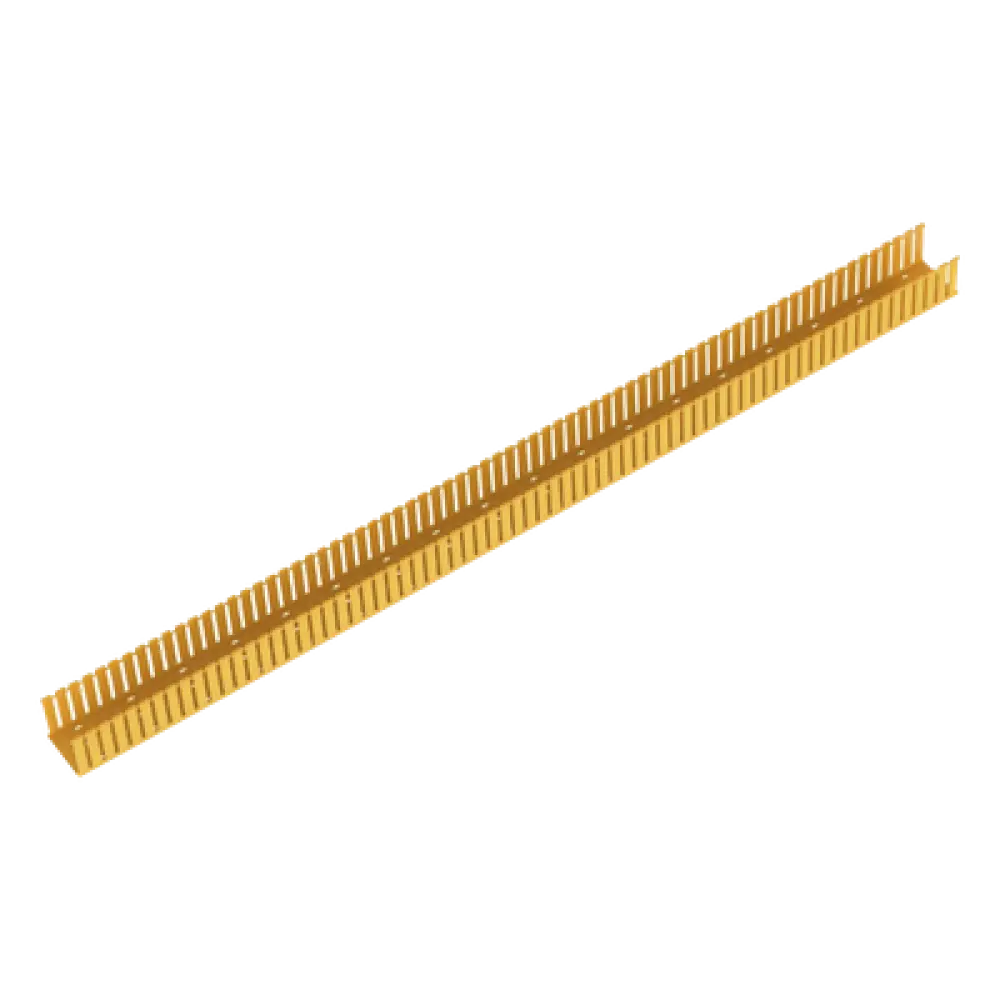 Canaleta Ranurada para Fibra Óptica / 4 in Ancho x 4 in Alto / 1828.8 mm Largo / PVC Rígido / Color Amarillo / UL 2024a