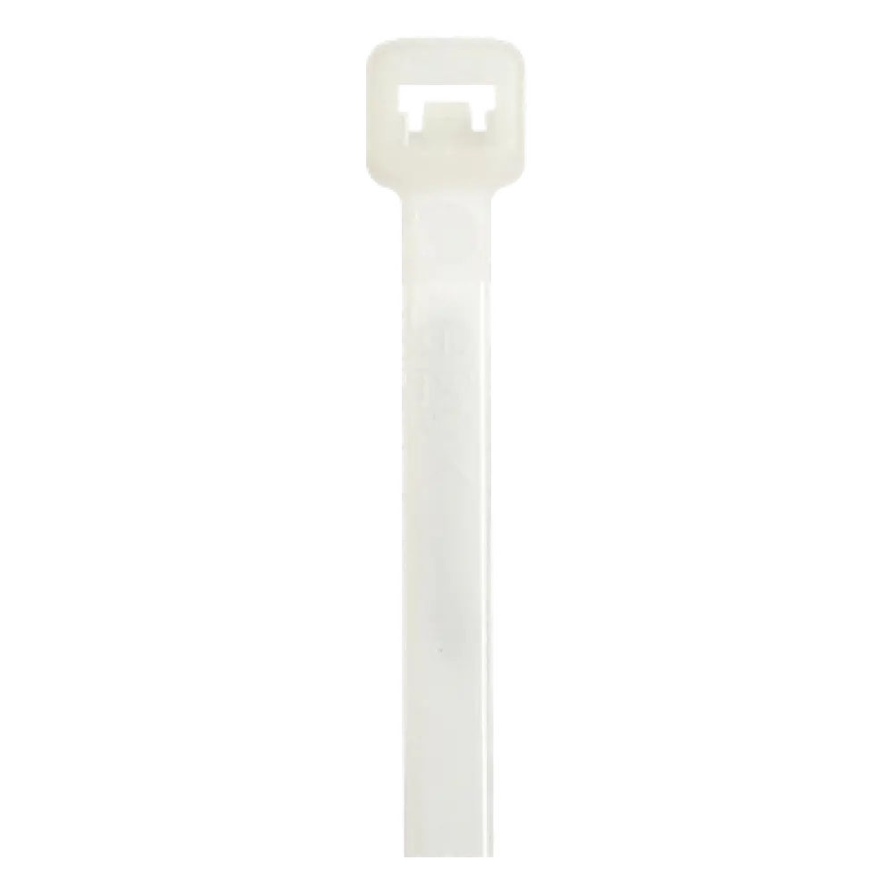 Cincho de Nylon 6.6 / 533 mm (1.75 ft) largo x 7.6 mm ancho / Tensión 534 N / Rango -40°C a 85°C / Plenum / UV Resistant / Paquete 100 pz