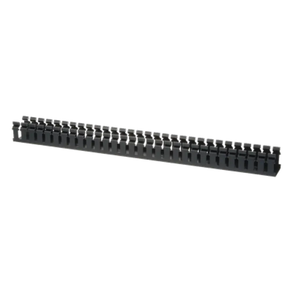 Canaleta Ranurada de PVC / Base Tipo H / 2.17 in Ancho / 1.92 in Alto / 6 ft Largo / Sin Tapa / Negro