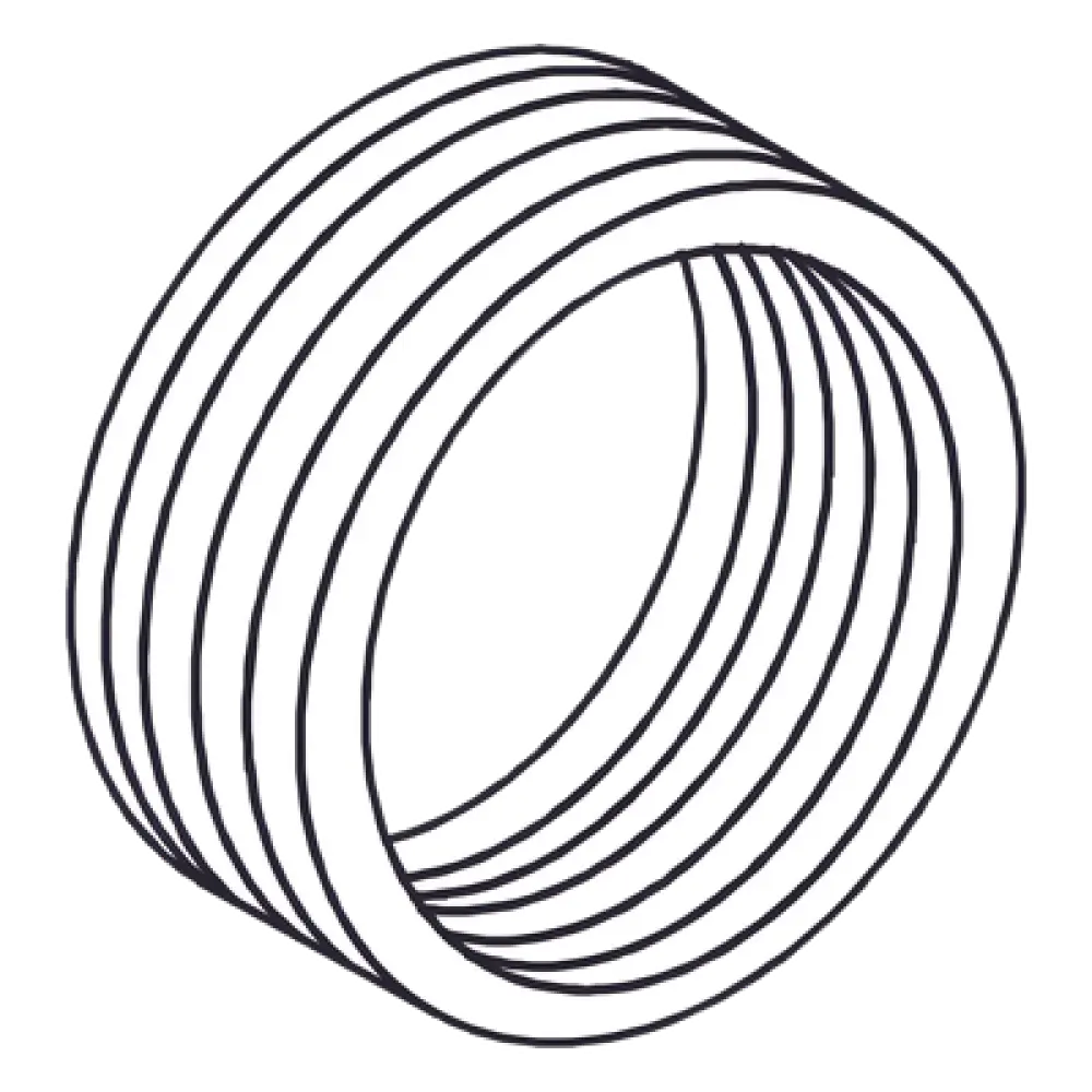 Reducción Bushing / Aluminio / 1 1/2" a 1" / Recubrimiento Uretano Púrpura 2 mil / Conduit Rígido e IMC / Clase I, II y III