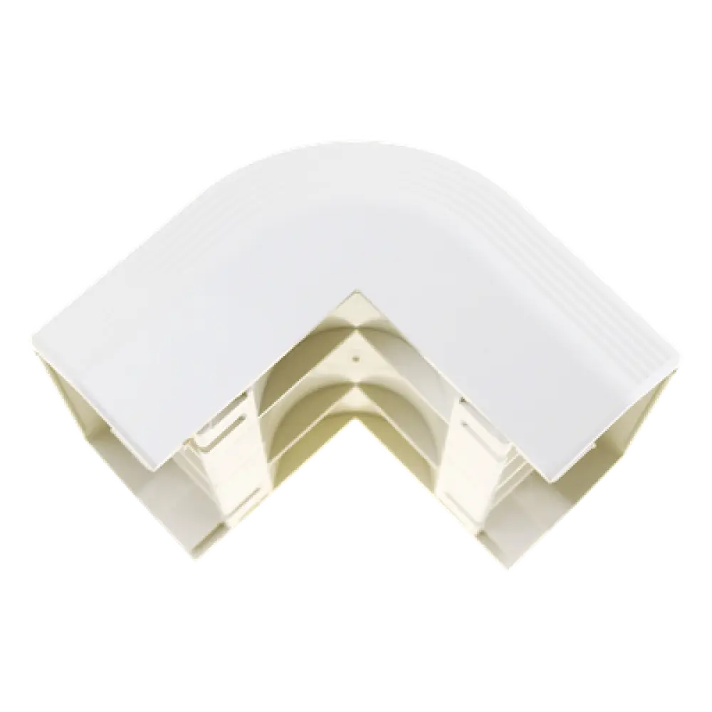 Esquinero Exterior para Canaleta / PVC Rígido / UL94V-0 / Radio de Curvatura 1 in / TIA/EIA / Blanco Mate