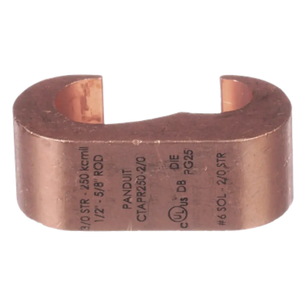 Conector de Compresión a Tierra / Cobre Sólido y Trenzado / UL 486A-486B 36 kV / 90°C / Entierro Directo en Tierra y Concreto / AWG 2 Str