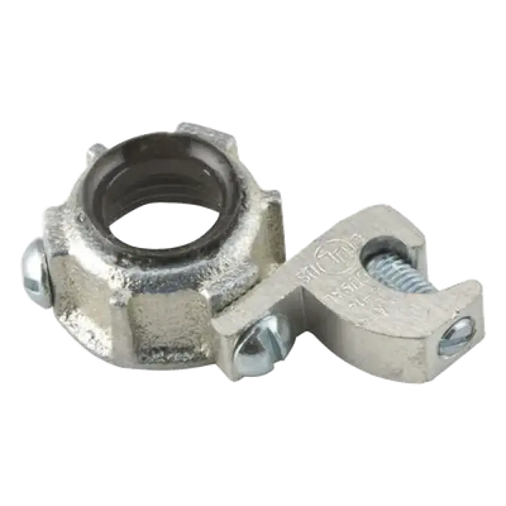 Conector para Conduit Rígido IMC / 1 1/2 in (38.1 mm) / Hierro Maleable / Conexión a Tierra #4 Trenzado / UL y CSA
