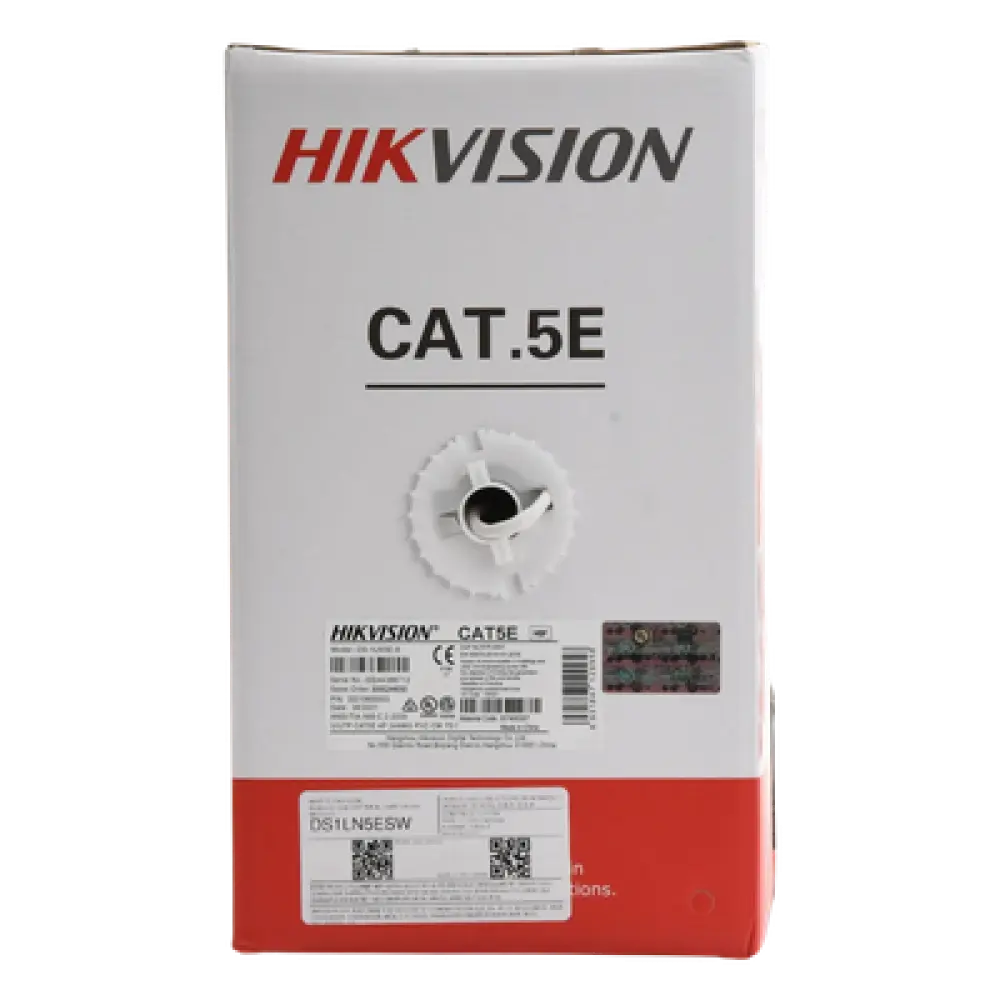 Bobina UTP / Cat5E 24 AWG / 305 m (1000 pies) / 100% Cobre / PVC CM / Interior / PoE / 100 MHz