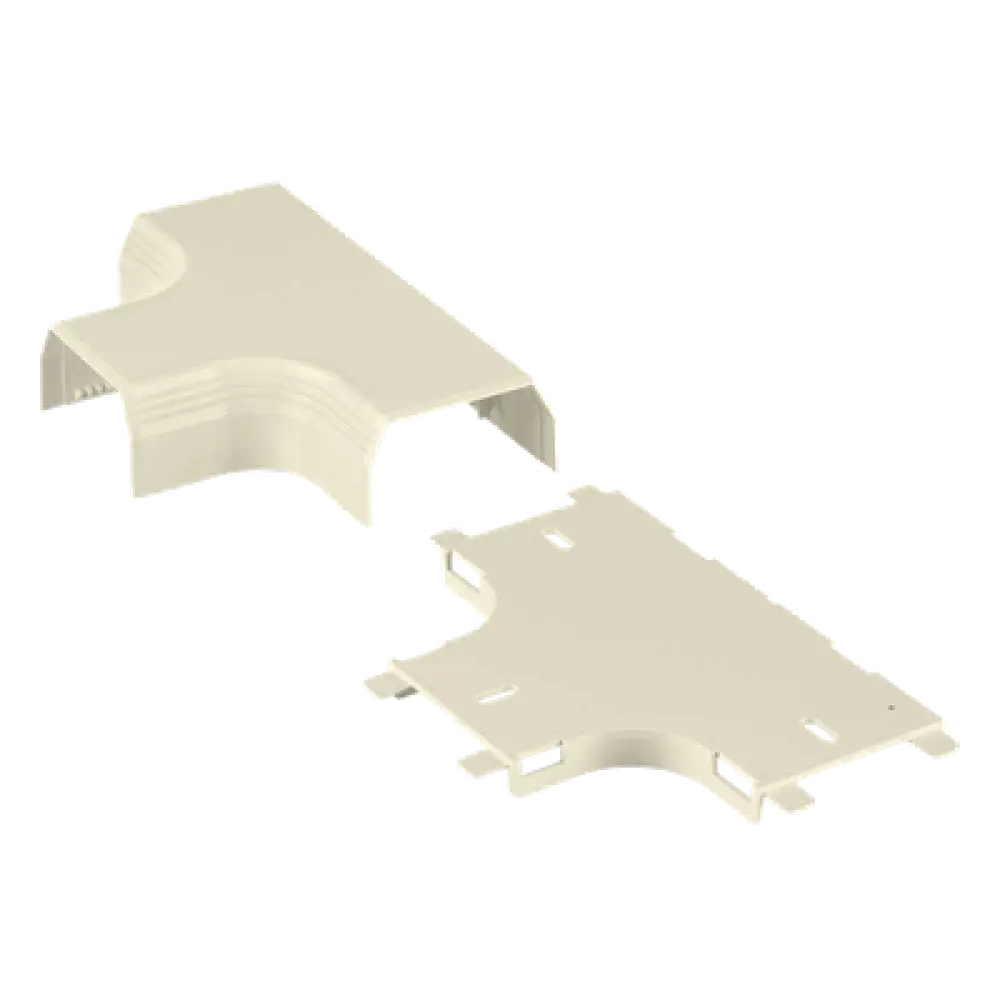 Accesorio en T para Canaleta / PVC Rígido / UL94V-0 / 0 a 50°C / Bajo Voltaje / Blanco