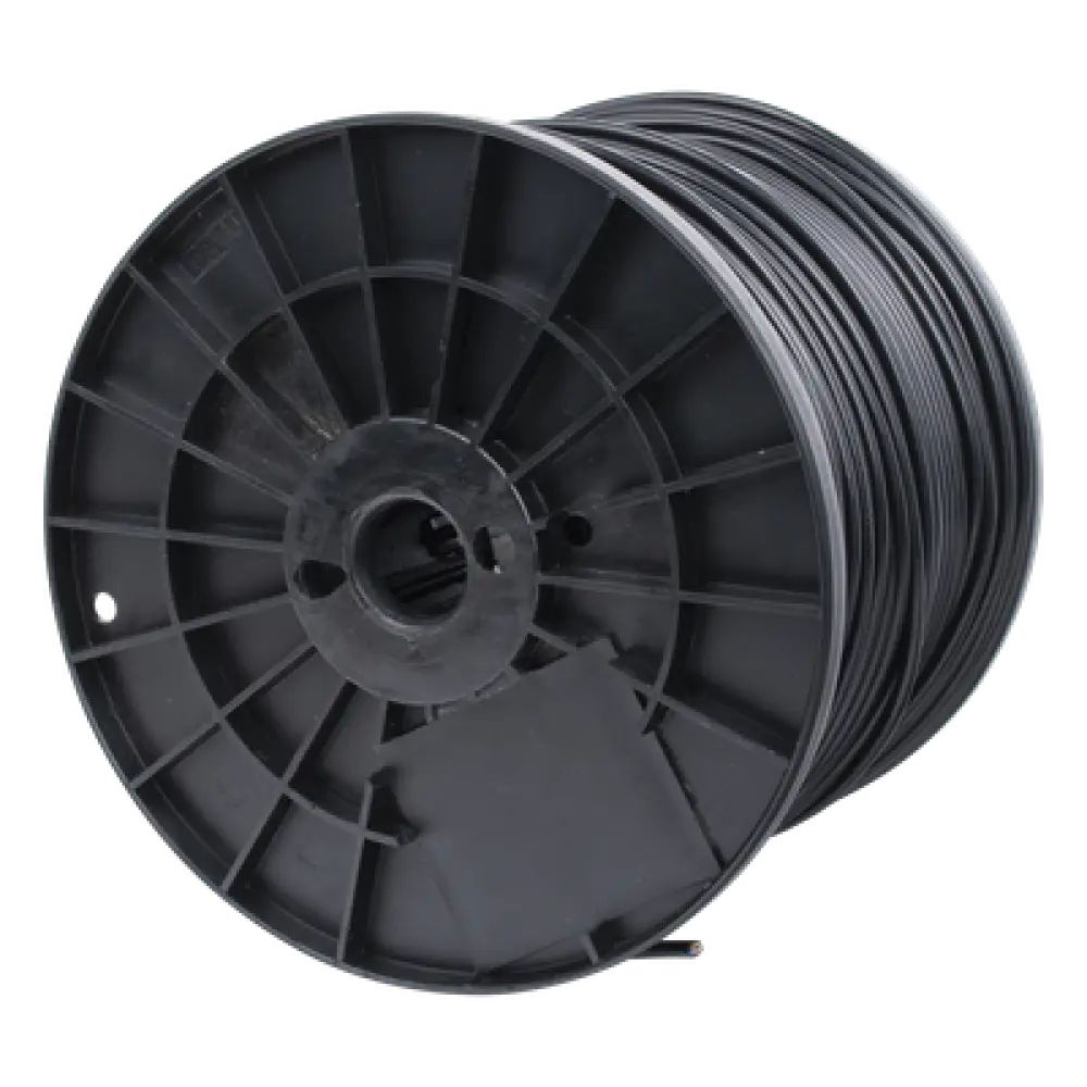 Bobina Cat5e UTP / 305m (1000 pies) / Gel para Exterior / 24 AWG / Negro / -20°C a 75°C