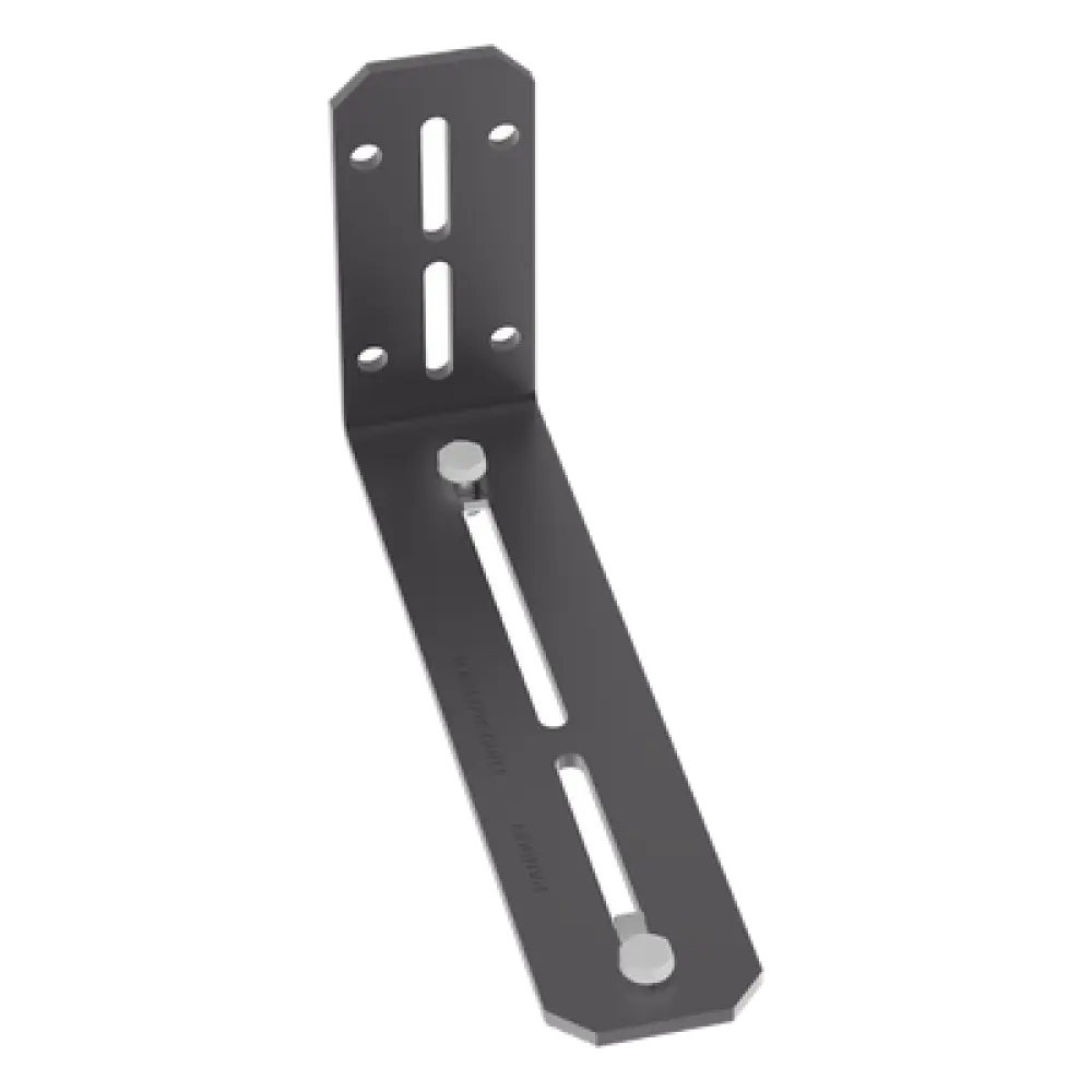 Soporte en L / Montaje Pared o Gabinete / Canaletas 6x4 y 4x4 / Acero Negro / 8.88 x 2 pulgadas