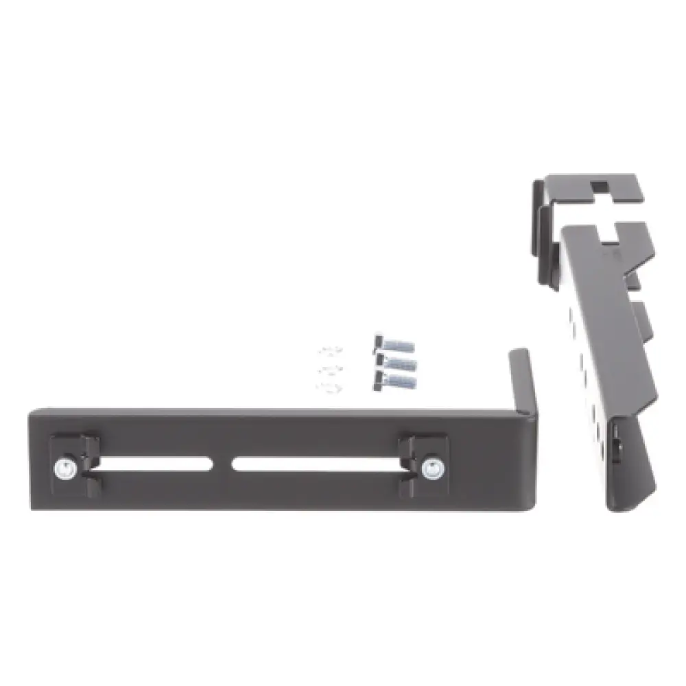 Soporte en L para Canaleta / Compatible FiberRunner 4x4 y 6x4 / Montaje en Riel Escalerilla 0.375 x 1.5/2 pulgadas / Acero Negro / 9 Piezas / UL 2024