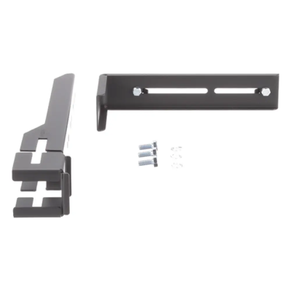 Soporte en L para Canaleta / Compatible FiberRunner 4x4 y 6x4 / Montaje en Riel Escalerilla 0.375 x 1.5/2 pulgadas / Acero Negro / 9 Piezas / UL 2024