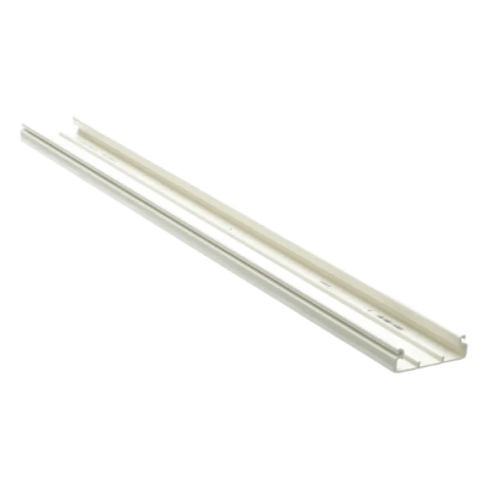 Canaleta Base No Metálica / PVC Rígido / 60.3 x 18.5 x 3000 mm / UL94V-0 / 600V / Blanco Mate