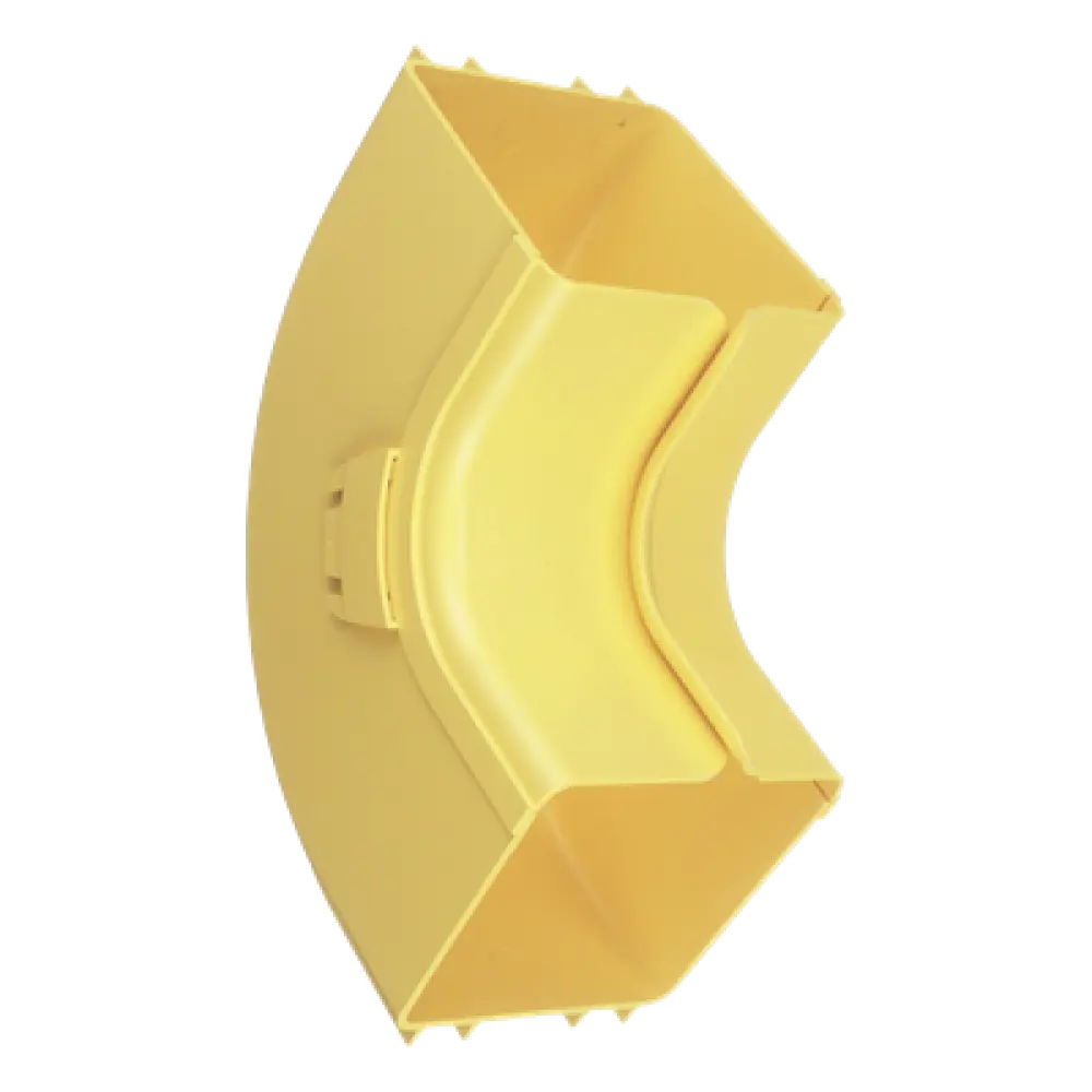 Bajada Vertical Interior 90° / Radio de Curvatura 50.8 mm / Canaleta 4x4 / Tapa Integrada / PC/ABS / Amarillo