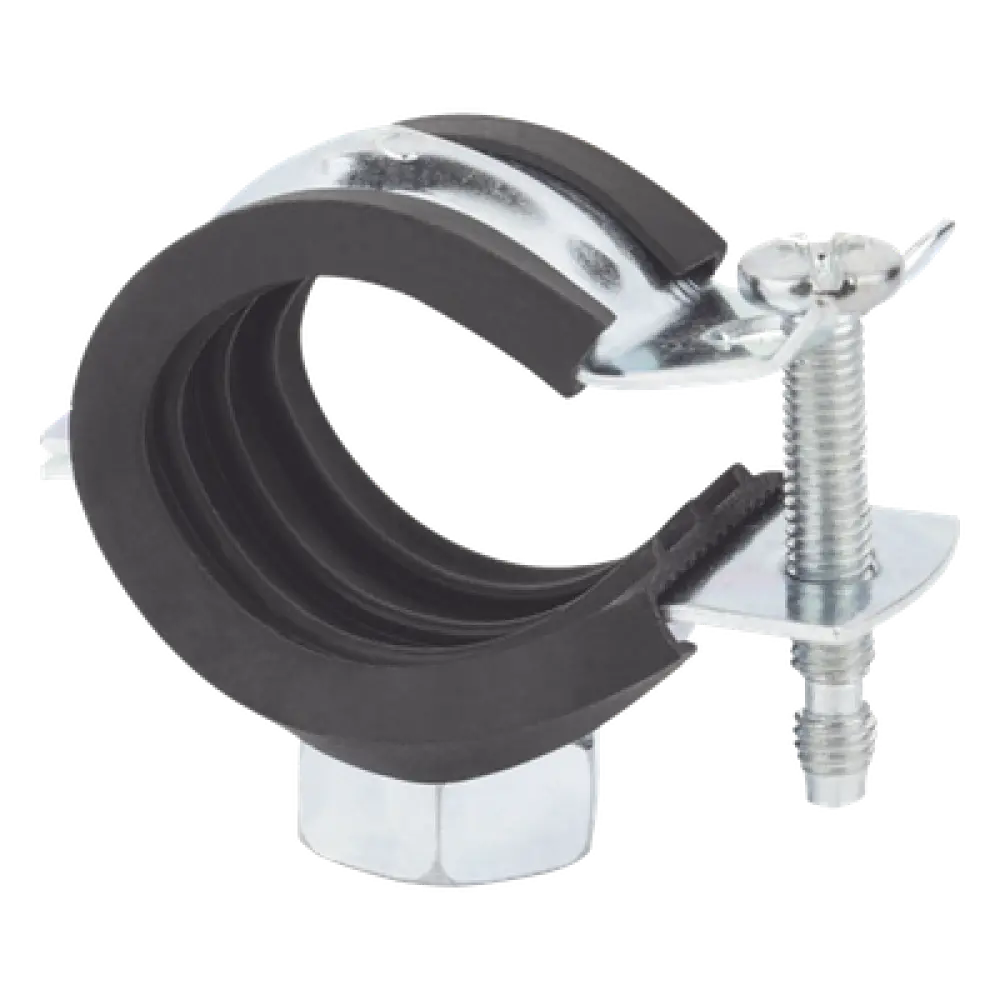 Abrazadera Isofónica / Apertura Vertical / Ø 22 mm / Tuerca 3/8" / Acero 1.2 mm / -30°C a +120°C