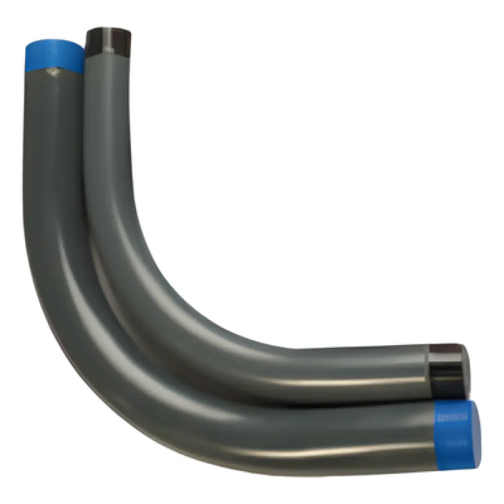 Codo Conduit Rígido / 1" (25.4 mm) / Aluminio 6063 / Recubrimiento PVC 40 mils / Uretano Púrpura 2 mils / IK09 / UL-6A