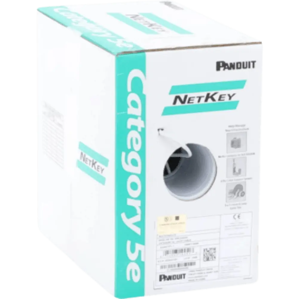 Cable UTP / Categoría 5e / 24 AWG / 305 m (1000 ft) / Cobre Sólido / PVC CM / 4 Pares / PoE