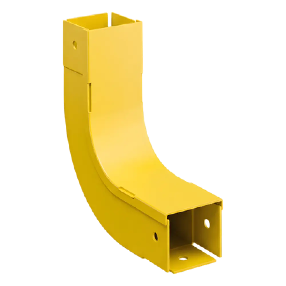 Bajada Vertical Interior 90° / Radio de Curvatura 50.8 mm / Altura 176.3 mm / Canaleta 2x2 / PC/ABS / Amarillo