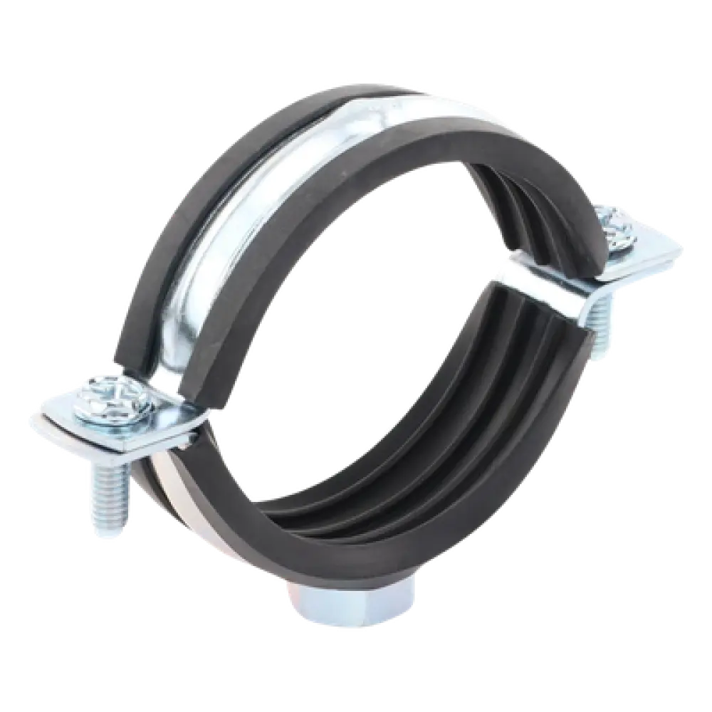 Abrazadera Isofónica Reforzada / 2" (60 mm) / Carga 150 kg / Rango Térmico -30°C a +120°C / Tuerca Soldada 3/8"
