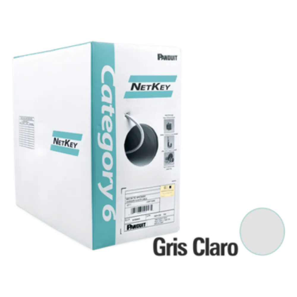Cable UTP Categoría 6 / 305 m (1000 ft) / 24 AWG / 250 MHz / CMR Riser / 4 Pares / Cobre Sólido