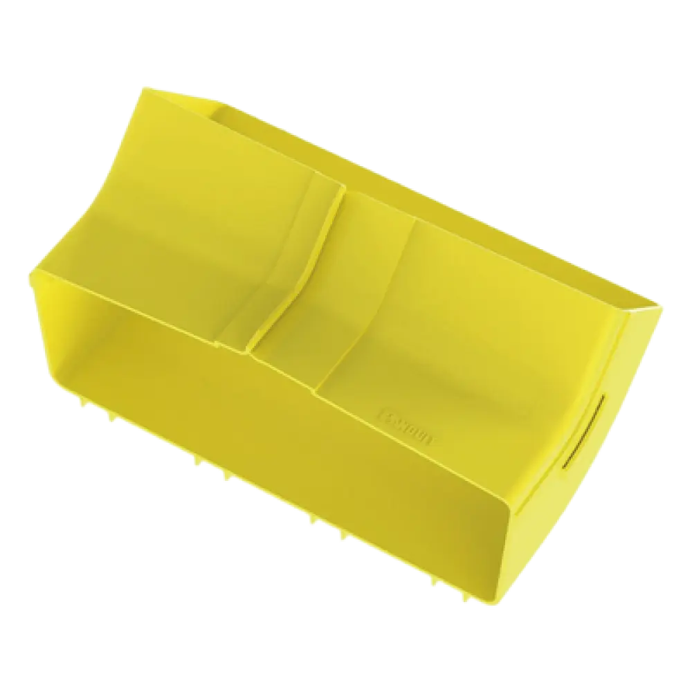 Bajada Vertical Interior / Ángulo 45º / Canaleta 12x4 pulgadas / Radio de Curvatura 50.8 mm / Color Amarillo / UL Listed