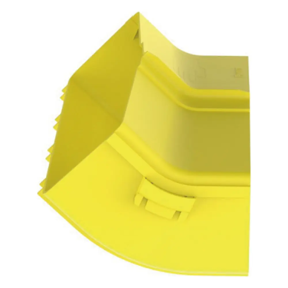 Bajada Vertical Interior / Ángulo 45º / Canaleta 12x4 pulgadas / Radio de Curvatura 50.8 mm / Color Amarillo / UL Listed