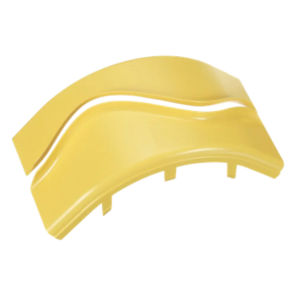 Tapa de Bajada Vertical Exterior de 90° / Radio de Curvatura 50.8 mm / Canaleta 6x4 FiberRunner™ / Material PC/ABS Resistente a UV / Altura 220.2 mm (0.72 ft)