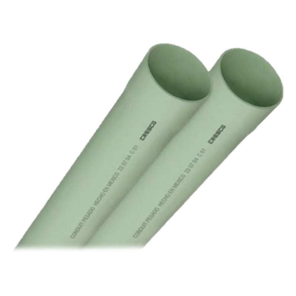 Tubo Conduit PVC Pesado / 2-1/2" (60 mm) / 3 m (9.8 ft) / Norma NMX-E-012 / Autoextinguible / Aislación Eléctrica Superior