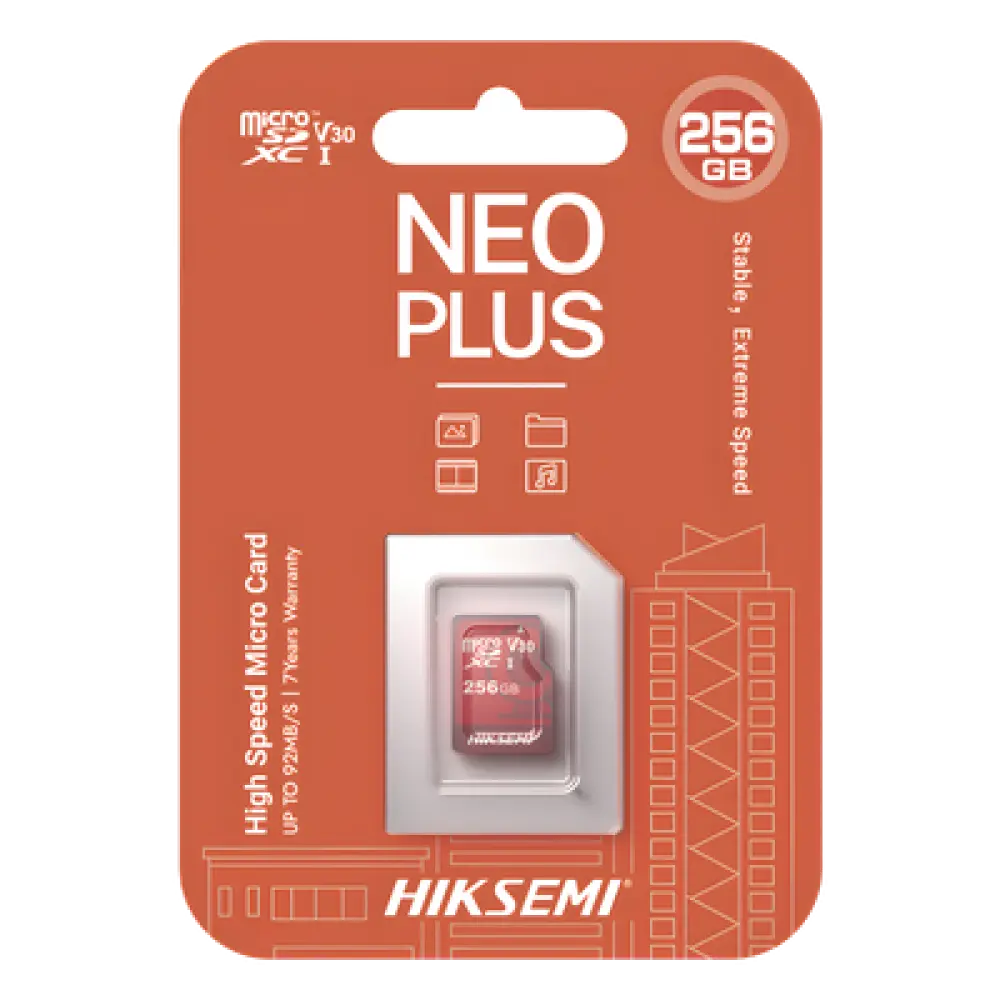 Memoria MicroSD / 256 GB / Lectura 95 MB/s / Escritura 55 MB/s / Clase 10 U3 / Grabación 24/7 / TLC NAND