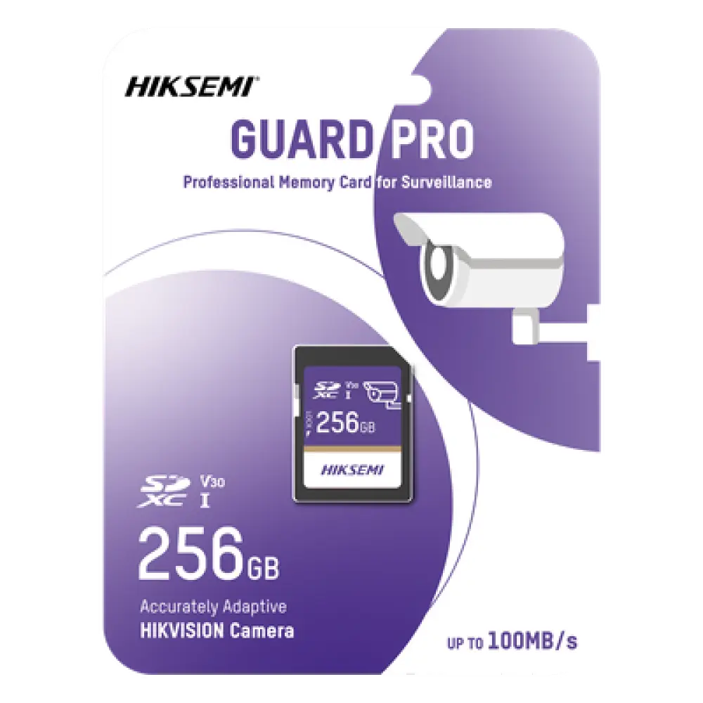 Tarjeta SD / 256 GB / 100 MB/s Lectura / 90 MB/s Escritura / Clase 10 U3 V30 / 3D TLC NAND / Videovigilancia 24/7
