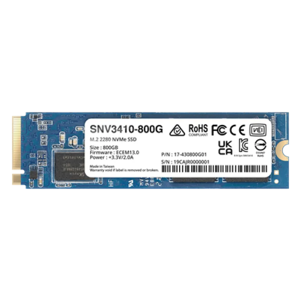 SSD NVMe M.2 / 400 GB / 400000 IOPS Lectura / 70000 IOPS Escritura / 1022 TBW / PCIe 3.0 x4 / Formato 2280/22110
