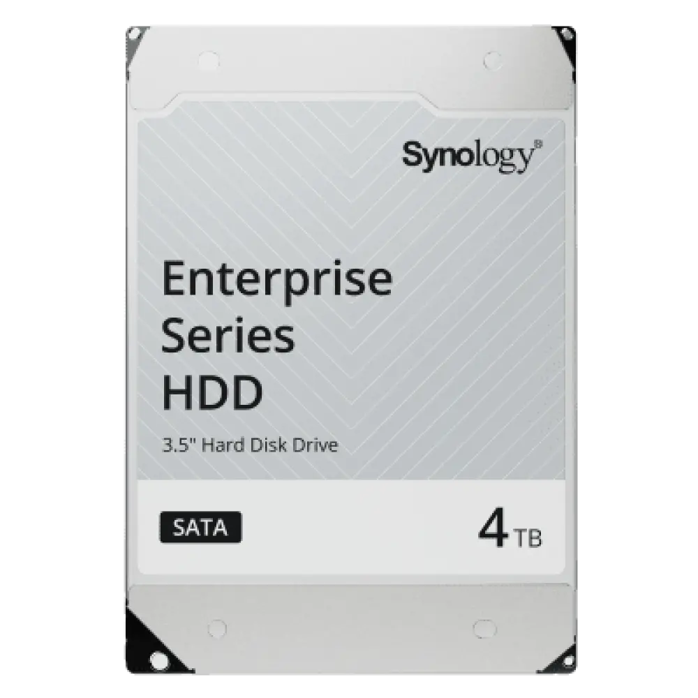 Disco Duro SATA 3.5" / 4TB / SATA 6 Gb/s / CMR / MTBF 1.2 Millones de Horas / Carga 180 TB/año / Compatible DSM