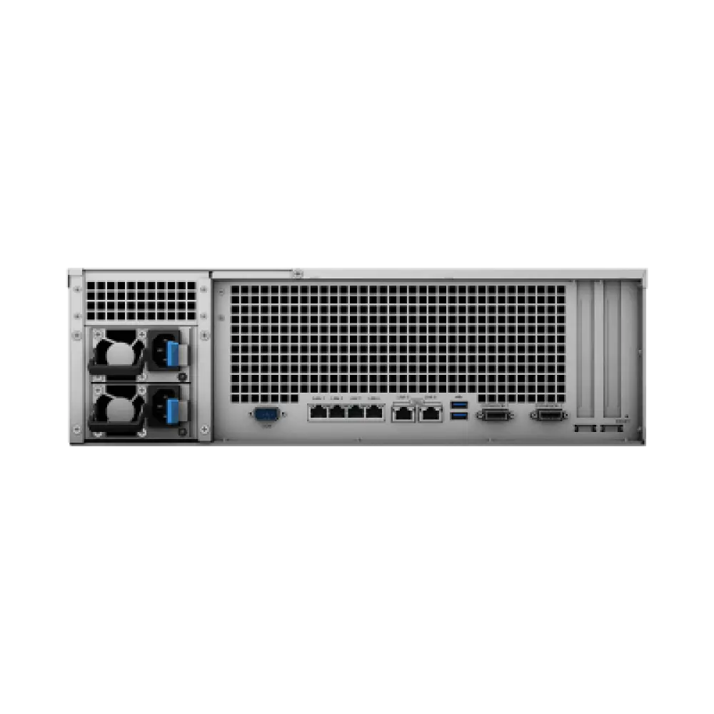 Servidor NAS Rack / 16 Bahías / Intel Xeon D-1541 8 Núcleos / 16 GB DDR4 ECC Ampliable a 64 GB / 403,000 IOPS / 6,200 MB/s Lectura / RAID F1 / Doble Fuente Redundante