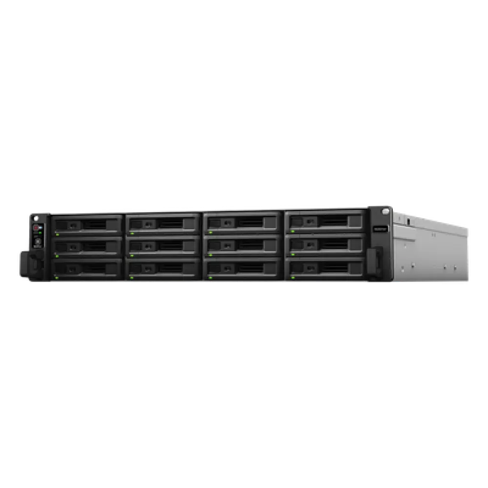 NAS Rack / 12 Bahías / Procesador Intel Xeon 8 Núcleos / 8 GB DDR4 ECC / Dual 10GbE / Escalable a 36 Bahías / Alimentación Redundante