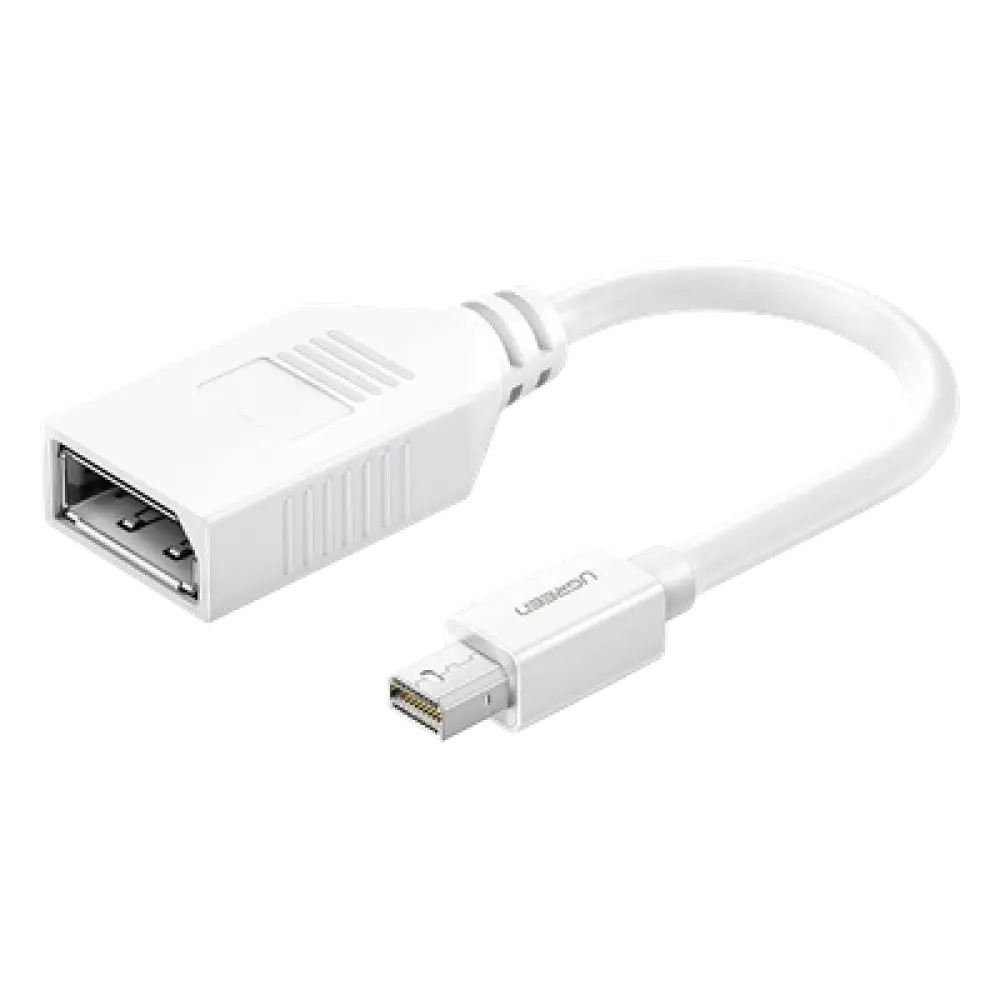 Adaptador Mini DisplayPort Macho a DisplayPort Hembra / Thunderbolt 2 / DP 1.2 / 4K@60Hz / 15 cm (0.49 ft) / Blanco