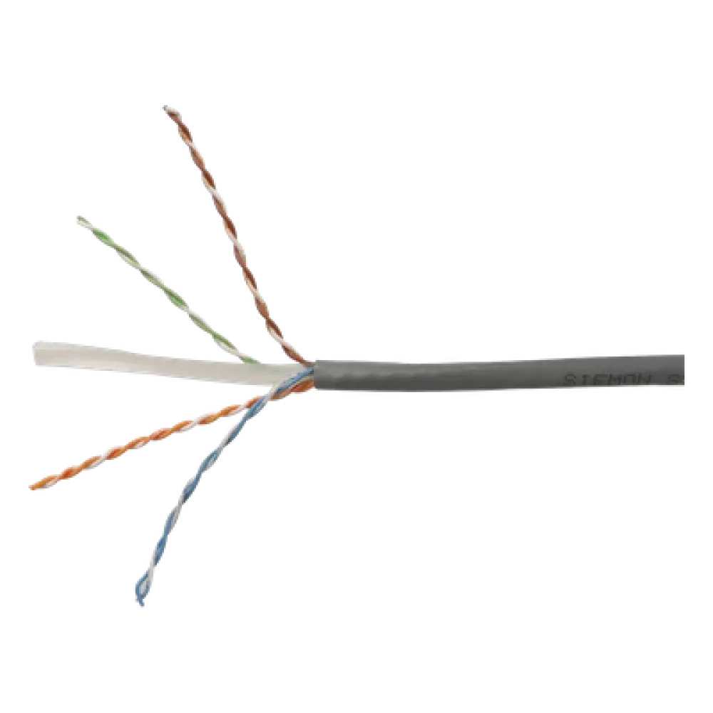 Bobina de Cable UTP / Cat6 / 4 Pares / 24 AWG / 305 m (1000 pies) / PVC CM / Gris