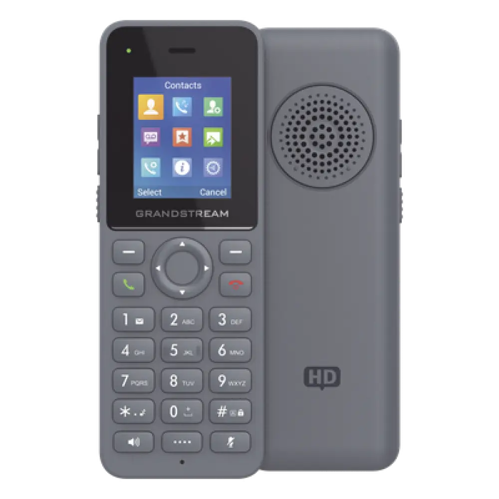 Teléfono IP Inalámbrico DECT / Alcance 400 m (1312.3 ft) Exteriores / 20 Cuentas SIP / Audio Full HD / Pantalla Color 1.8 pulgadas / 50 Horas Conversación