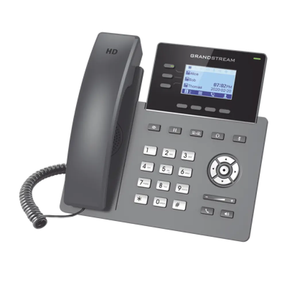 Teléfono IP / 3 Líneas / 6 Cuentas SIP / Gigabit PoE / Audio HD Opus / Gestión en la Nube