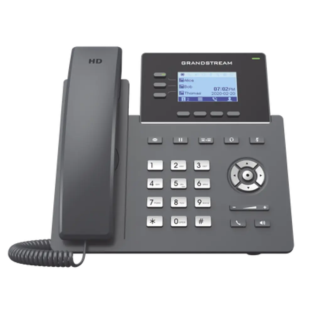 Teléfono IP / 3 Líneas / 6 Cuentas SIP / Gigabit PoE / Audio HD Opus / Gestión en la Nube