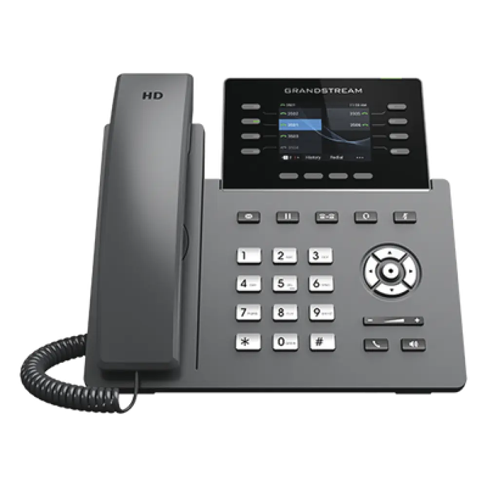 Teléfono IP / 8 Líneas SIP / 4 Cuentas / Wi-Fi 5 Dual-Band / Pantalla 2.8" / Gigabit / Bluetooth / PoE / Audio Opus