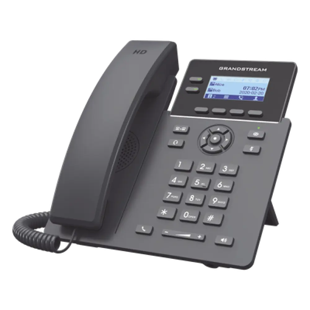Teléfono IP / 2 Líneas SIP / 4 Cuentas / Codec Opus / IPv4/IPv6 / Pantalla LCD 132x48