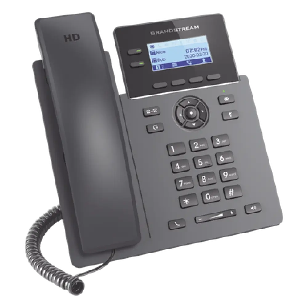 Teléfono IP / 2 Líneas SIP / 4 Cuentas / Codec Opus / IPv4/IPv6 / Pantalla LCD 132x48
